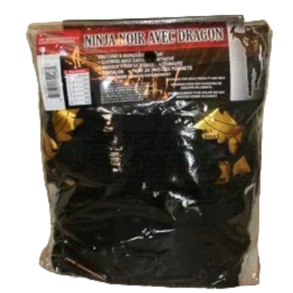 Black Dragon Ninja HALLOWEEN Costume Size Adult Standard - Picture 12 of 12